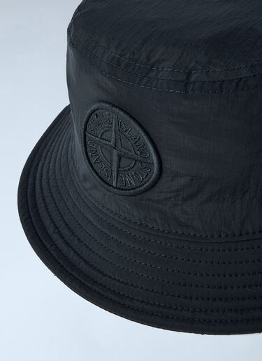 LN-CC® - Stone Island: Embroidered Logo Bucket Hat - Black Stone Island Embroidered Logo Bucket Hat Black sto0165088