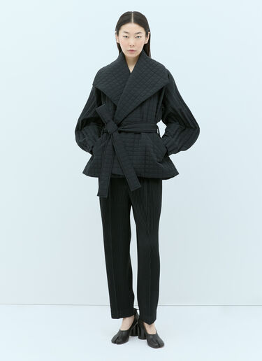 Issey Miyake 绗缝夹克  黑色 ism0255006