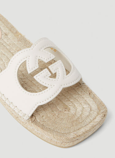 Gucci Interlocking G Flat Slides Cream guc0251162