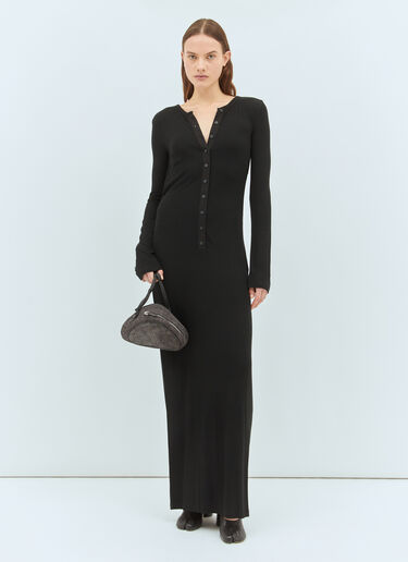 Acne Studios Open Back Maxi Dress Black acn0258007