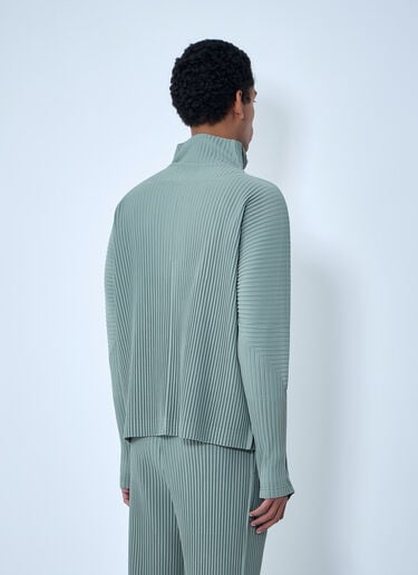 Homme Plissé Issey Miyake Pleated Quater Zip-Up Sweatshirt Olive hmp0163005