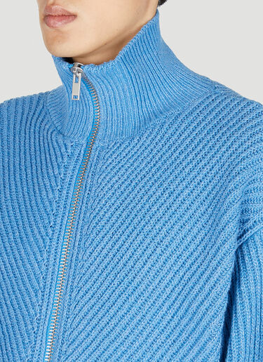 Jil Sander Zip Up Jumper Blue jil0151011