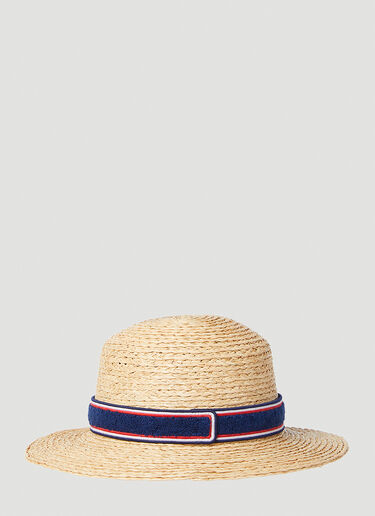 Miu Miu Logo Straw Hat Beige miu0252054