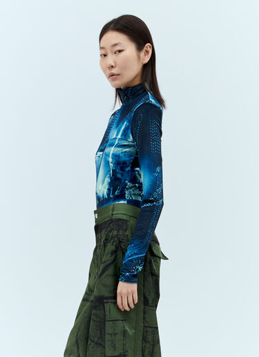 Jean Paul Gaultier Pigalle 天鹅绒连体紧身衣 蓝色 jpg0258006