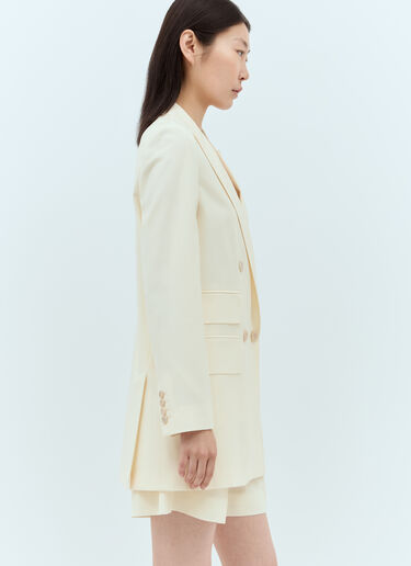Max Mara Wool Double-Breasted Blazer Cream max0257015