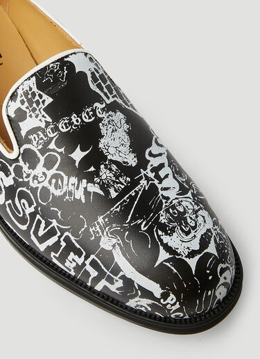 Rassvet x Paccbet 图案印花乐福鞋 黑色 rsv0150044