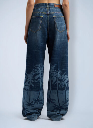 Palms Loose Denim Pants Palm Angels Palms Loose Denim Pants Light Blue pma0262118