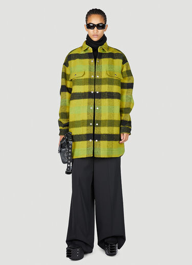 Rick Owens 플래드 오버사이즈 재킷 그린 ric0253017