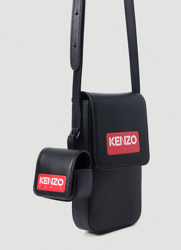 Kenzo 로고 프린트 폰 홀더 블랙 knz0154029