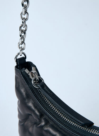 Maison Margiela 微型 Glam Slam 新月单肩包  黑色 mla0259027
