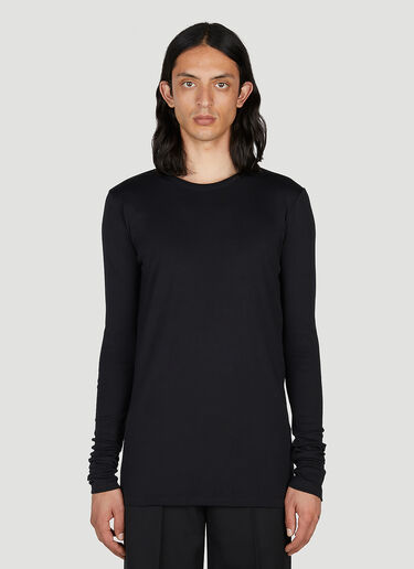 데이비 롱 슬리브 티셔츠 Ann Demeulemeester 데이비 롱 슬리브 티셔츠 블랙 ann0152009
