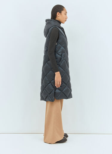 Max Mara Water-Repellent Midi Gilet Blue max0258029