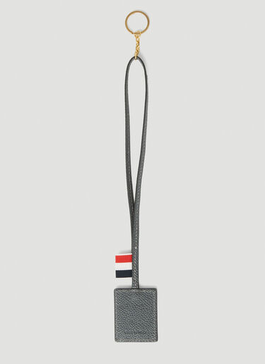 4 Bar Label Key Ring Thom Browne 4 Bar Label Key Ring Grey thb0349001