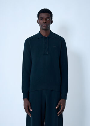 Lacoste Logo Motif Polo Sweater Black lac0162001