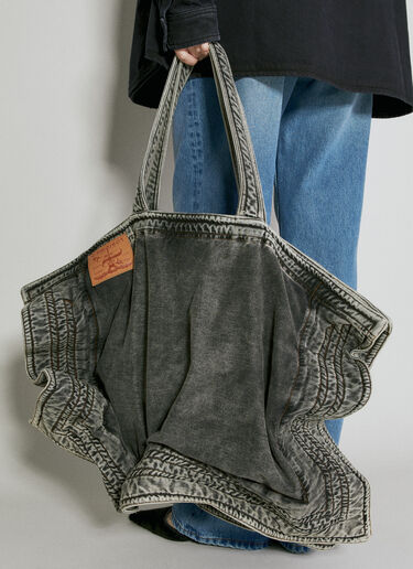 Y/Project Maxy Wire Cabas Denim Bag Black ypr0354005