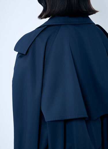 Balenciaga 短款做旧下摆风衣  蓝色 bal0259004