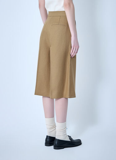 Max Mara Linen Bermuda Shorts Brown max0264012