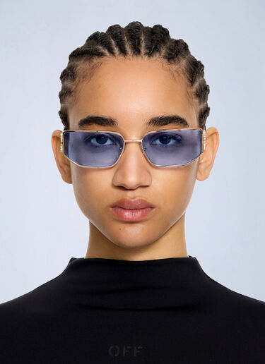 LN-CC® - Off-White: Allen Blue Lens Sunglasses - Yellow Off-White Allen Blue Lens Sunglasses Yellow ofw0364482