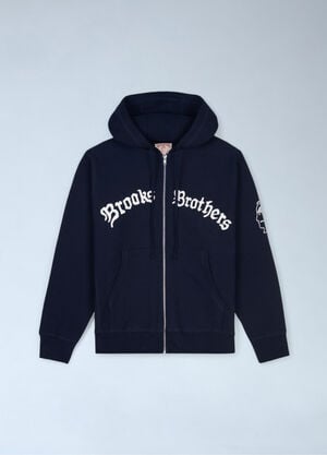 Brain Dead x Brooks Brothers California Zip Hooded Sweatshirt Navy brb0162015