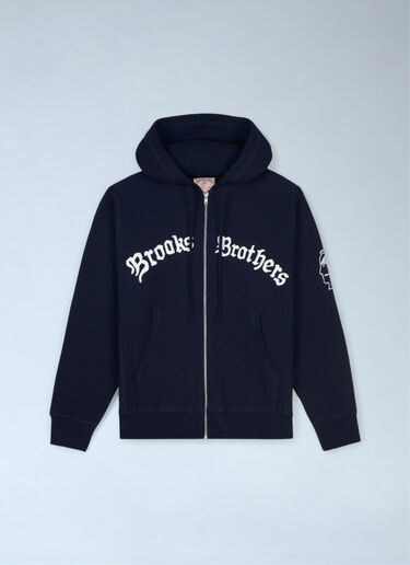 California Zip Hooded Sweatshirt Brain Dead x Brooks Brothers California Zip Hooded Sweatshirt Navy brb0162015