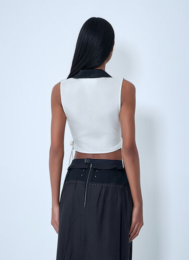 Maison Margiela Sleeveless Button-Down Top Black mla0264010