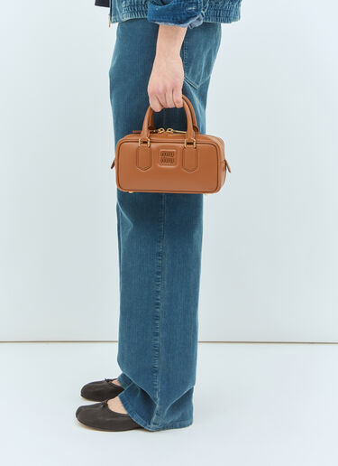 Arcadie Leather Handbag Miu Miu Arcadie Leather Handbag Brown miu0259034
