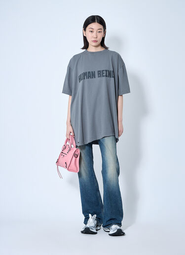 Balenciaga Human Being T-Shirt Grey bal0360002
