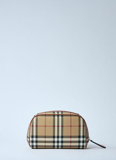 Burberry Small Check Travel Pouch Beige bur0259024