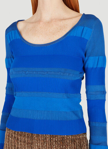 Acne Studios 深圆领条纹针织衫 蓝 acn0250019