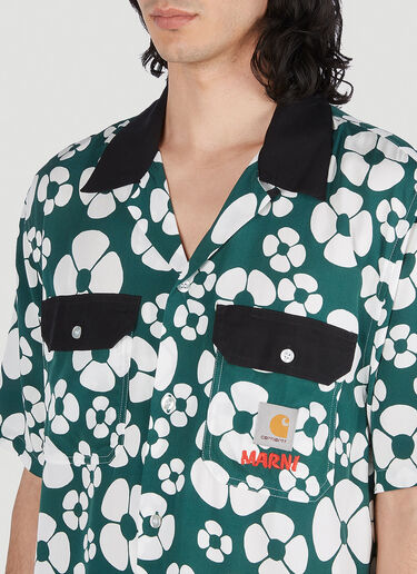 Marni x Carhartt Floral Print Shirt Green mca0150007