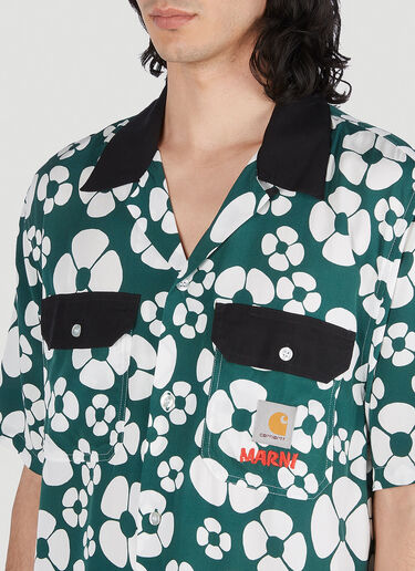Marni x Carhartt 花卉印花衬衫 绿色 mca0150007