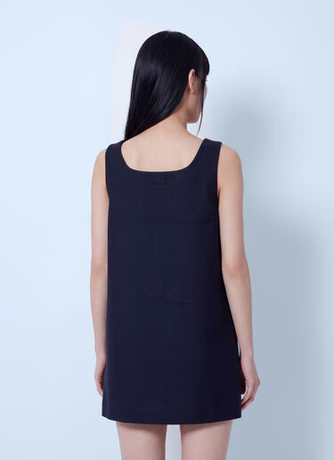 LN-CC® - Miu Miu: Sleeveless Mini Dress with Bow Detail - Navy Miu Miu Sleeveless Mini Dress with Bow Detail Navy miu0266116