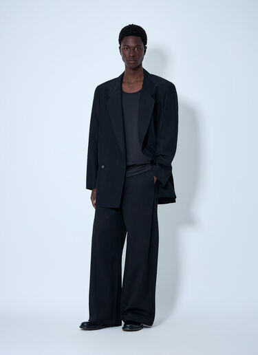 Lemaire Double-Breasted Tailored Blazer Black lem0164001