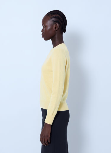 LN-CC® - Miu Miu: V-Neck Wool Sweater - Yellow Miu Miu V-Neck Wool Sweater Yellow miu0266122
