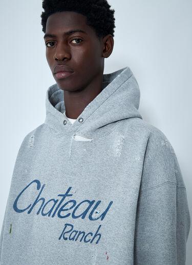 Gallery Dept. Distressed Chateau Raunch Hooded Sweatshirt Grey gdp0160062