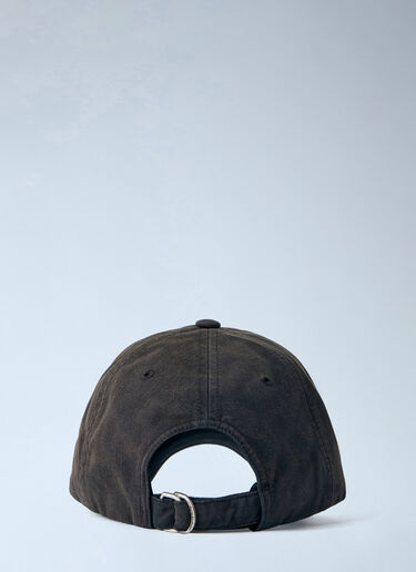 LN-CC® - Acne Studios: Washed Fabric Logo Baseball Cap - Grey Acne Studios Washed Fabric Logo Baseball Cap Grey acn0165063