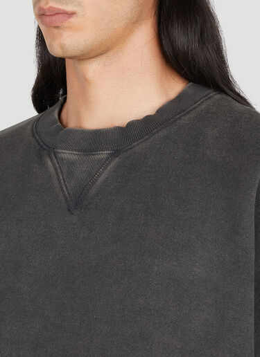 Boxy Crewneck Sweatershirt Entire Studios Boxy Crewneck Sweatershirt Black ent0353004