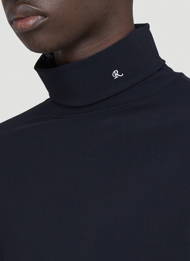 Raf Simons R-Embroidered Turtleneck Top Black raf0142006