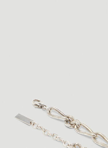 Saint Laurent Large Figaro Chain Bracelet Silver sla0147069