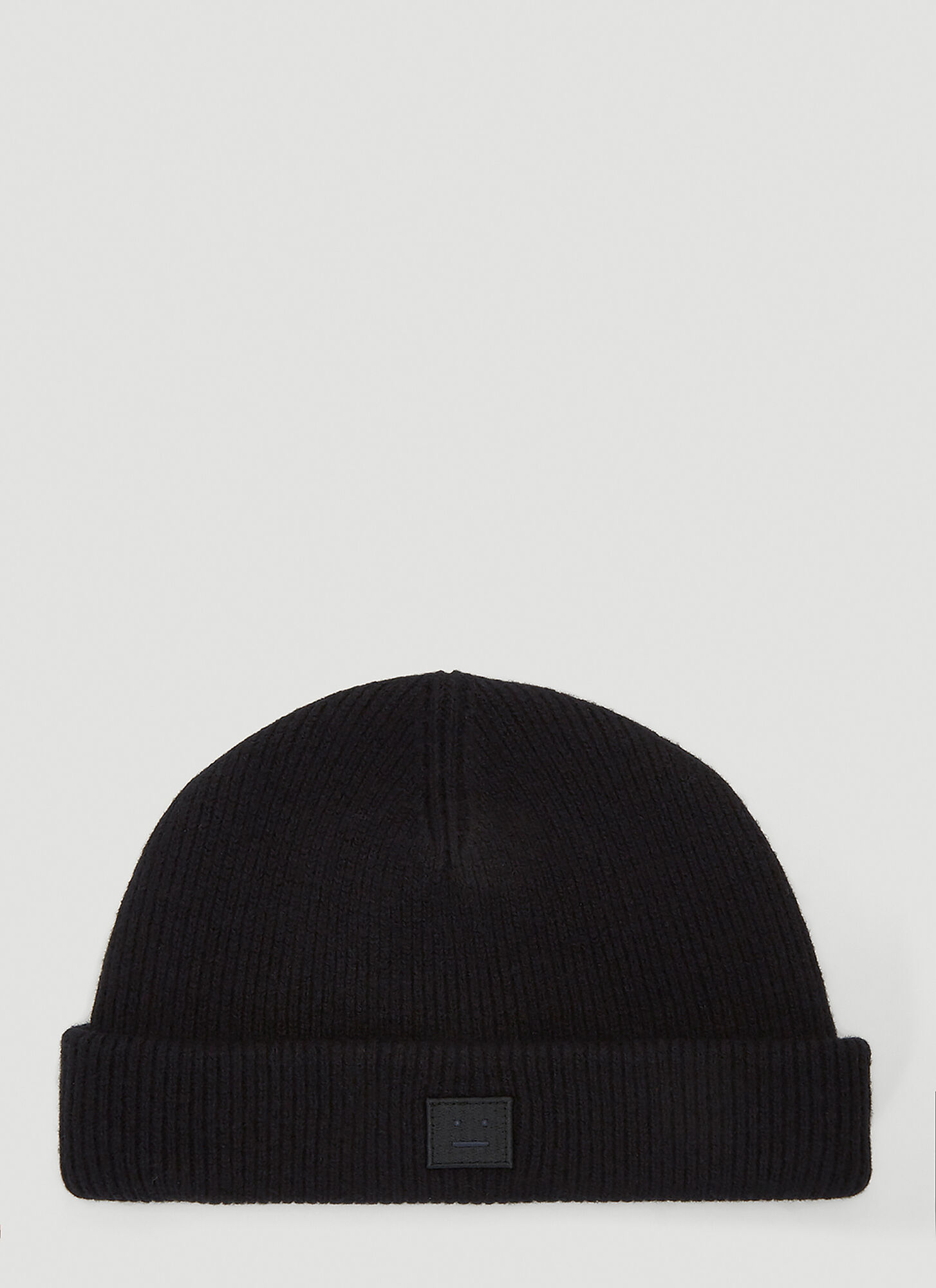 Acne Studios Face-patch Beanie Hat In Black
