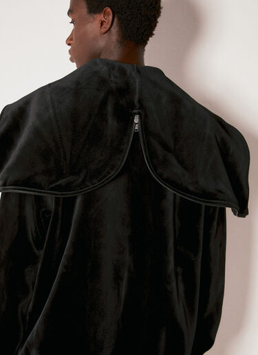 Y-3 Velvet Hooded Sweatshirt Black yyy0354039