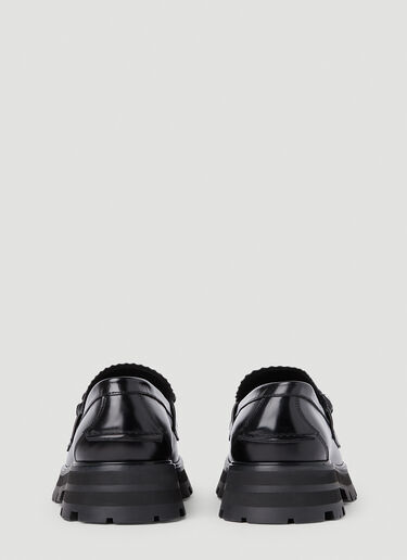 Alexander McQueen Wander 链饰乐福鞋 黑色 amq0151053