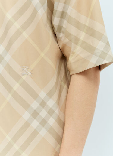 Burberry Check Short-Sleeve Shirt Beige bur0155041
