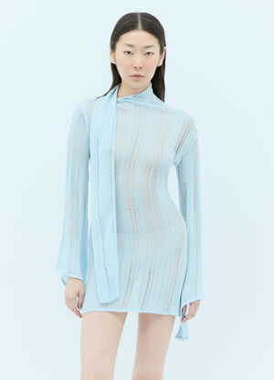 Aya Muse Lys Open-Knit Dress Beige aym0257005