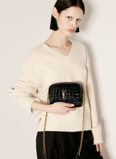 Saint Laurent 카상드르 마틀라세 카레 미니 카메라 백 블랙 sla0255111