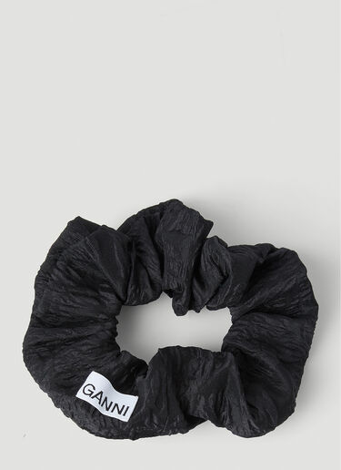 GANNI Jacquard Organza Scrunchie Black gan0251103