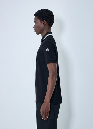 Moncler Striped Collar Polo Shirt Black mon0164027