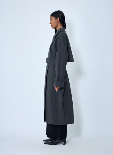 TOTEME Summer Trench Coat Black tot0263035
