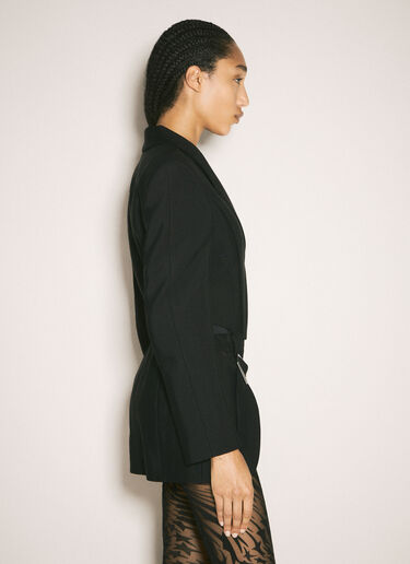 Mugler Buckled Tailored Blazer Black mug0258016