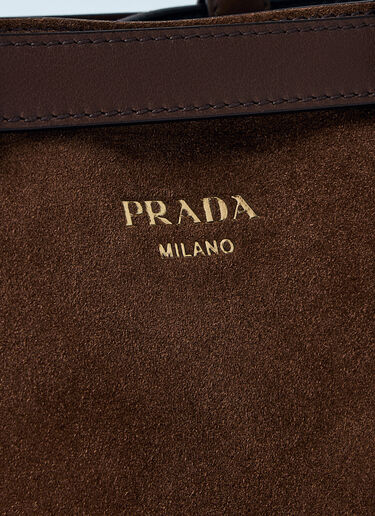Prada Mini Suede Belt Handbag Brown pra0258041